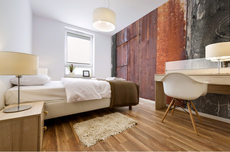 Blocked Metal Window Mural print