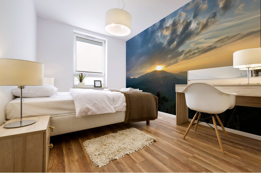 Sunrise Over the Mountain 2 Mural print