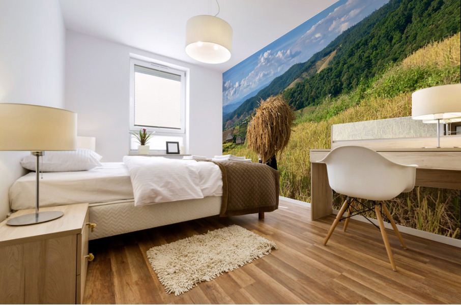 Behind the Rice Mural print