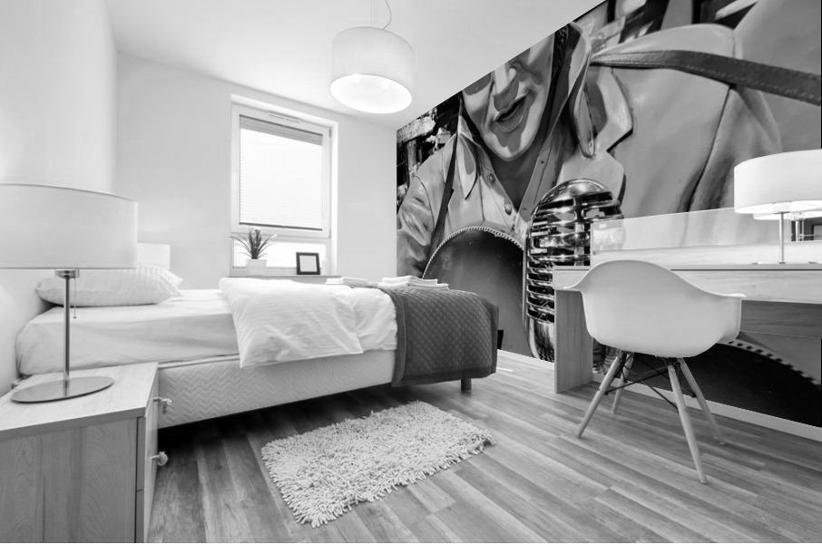 BW Elvis Mural print
