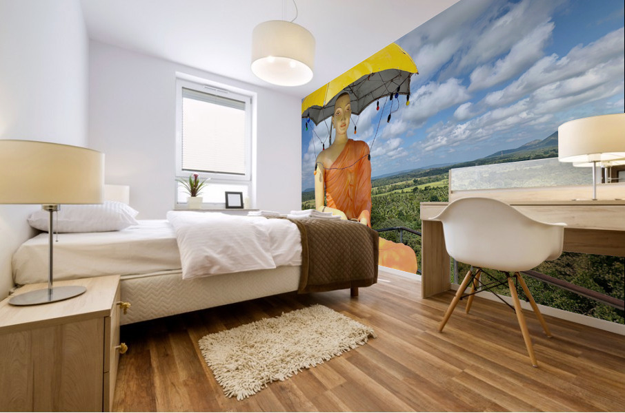 Buddha Under the Umbrella Mural print