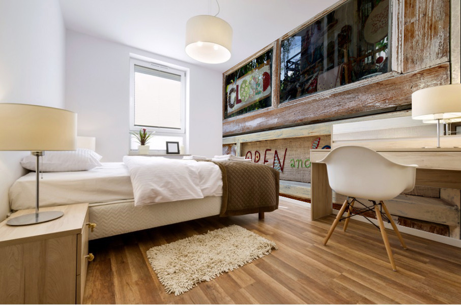 Open  Close Mural print