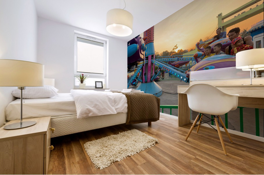 Riding Before the Sunset Mural print