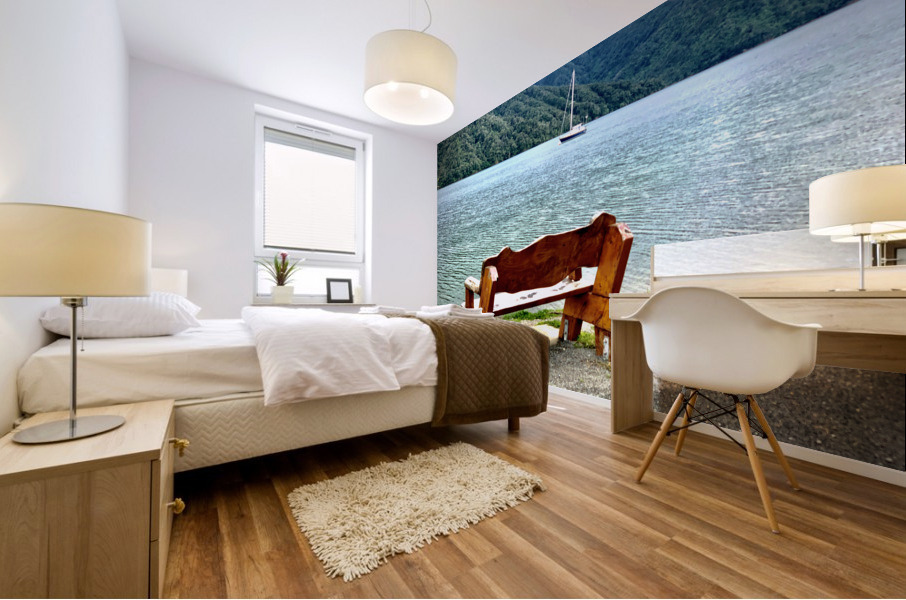 Sit by the Lake Mural print