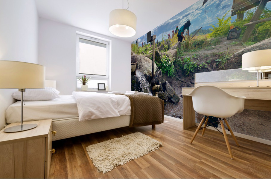 Water for the Rice Field Workers Mural print