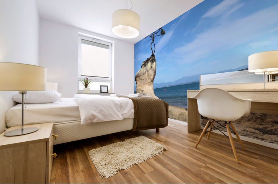 Tree Over The Rock Mural print