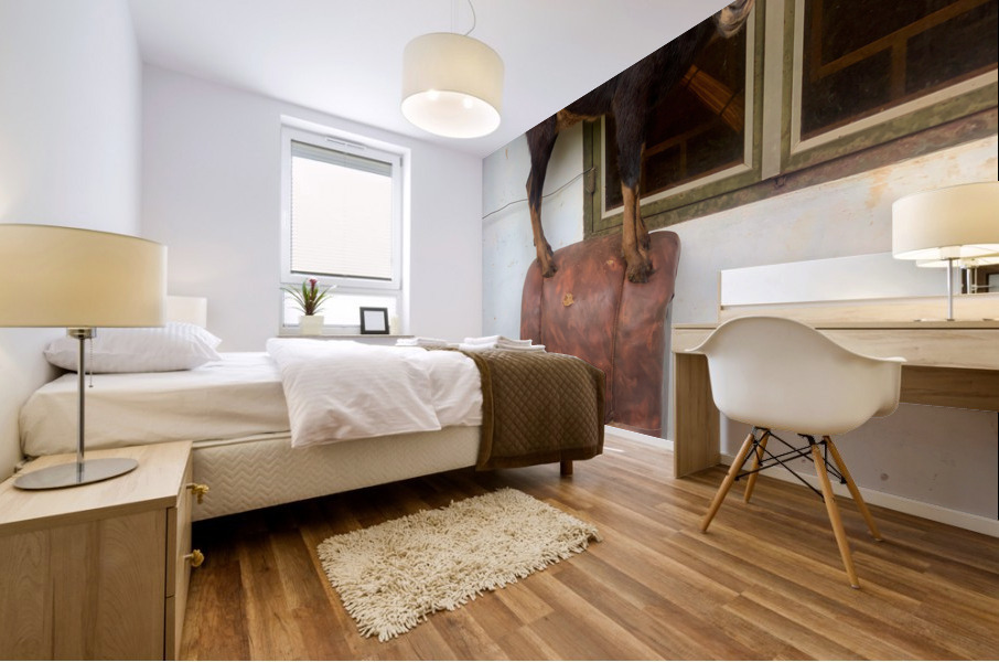 Goat on a Seat Mural print