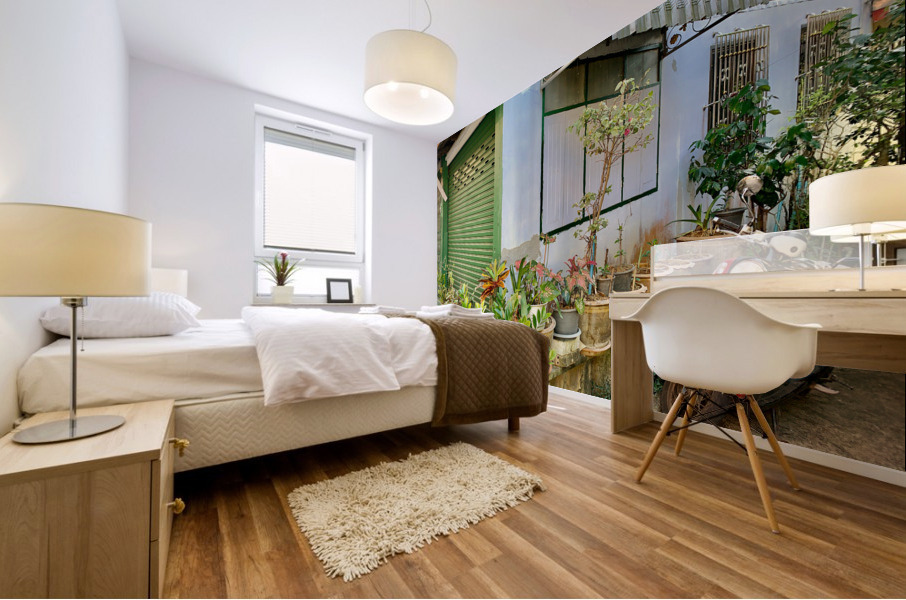 Plants on the Corner Mural print