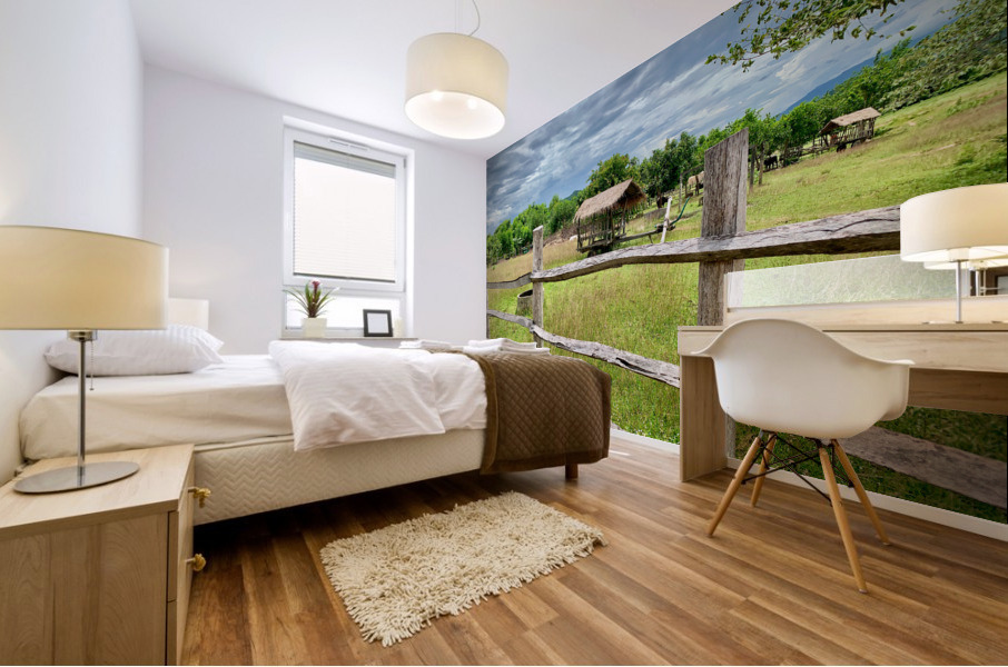 Looking at the Farm Mural print