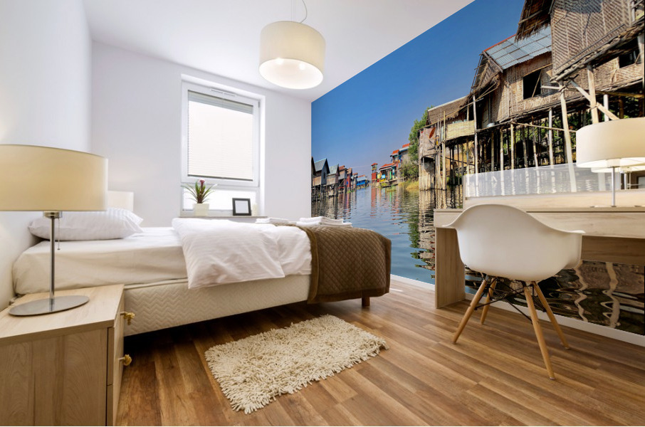 Inle Lake Reflections 4 Mural print