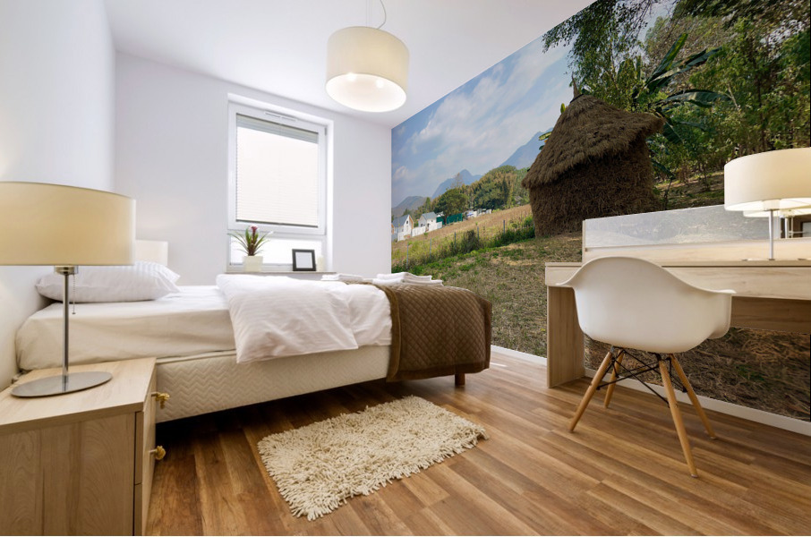 Last Straw Hut Standing Mural print