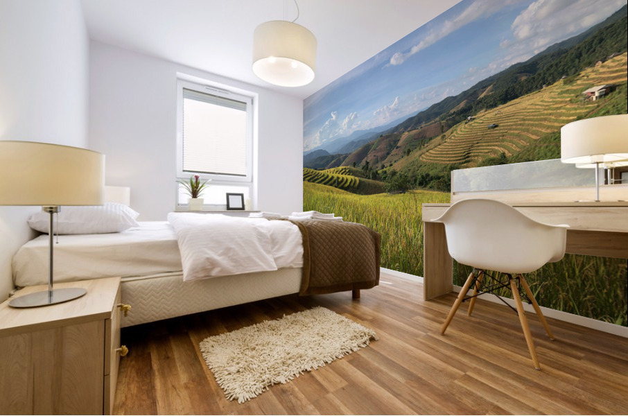 Beautiful Rice Field 2 Mural print