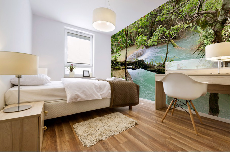 Kuang Si Waterfalls 4 Mural print