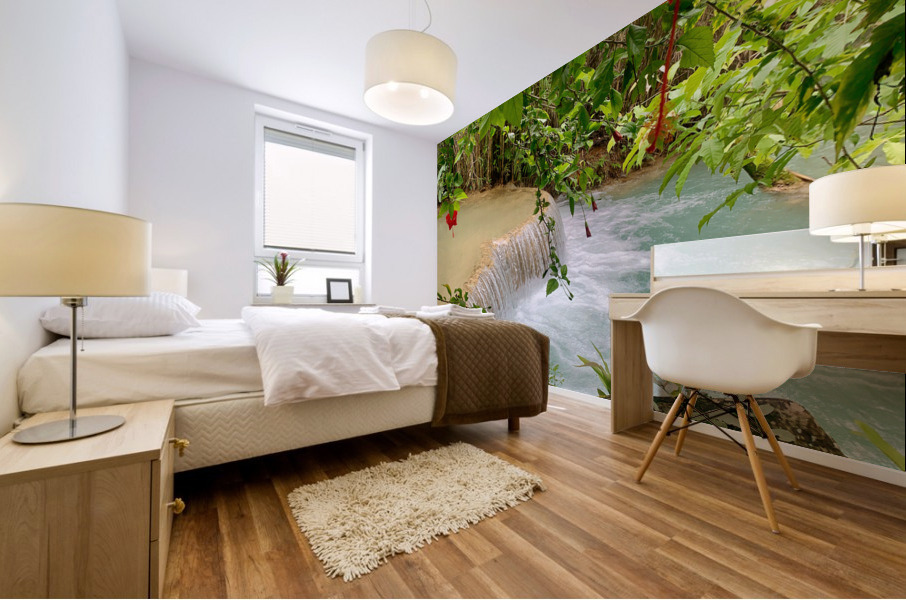 Kuang Si Waterfalls 3 Mural print