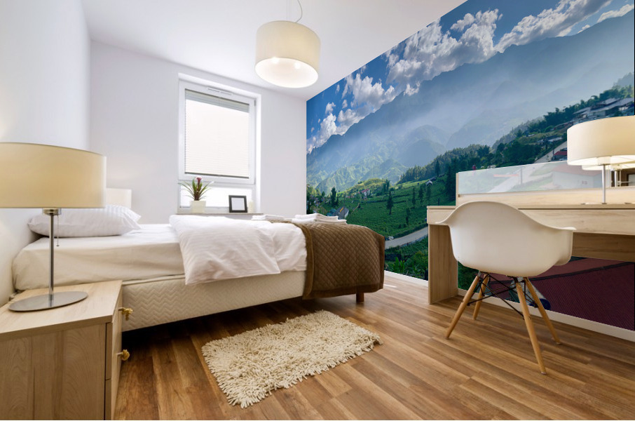 Mountain View of Sapa Mural print