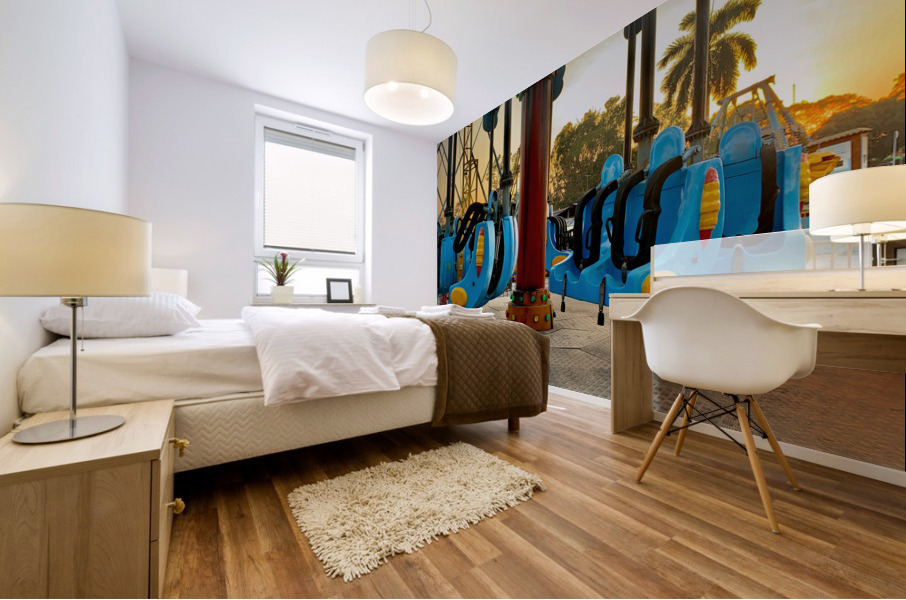 Rides at Sunset Mural print