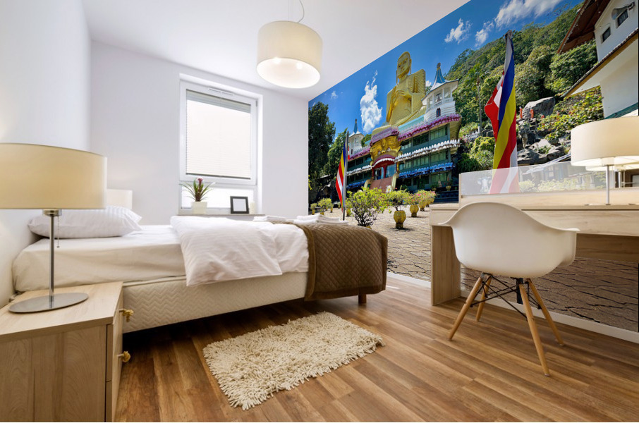 The Golden Buddha of Dambulla Mural print