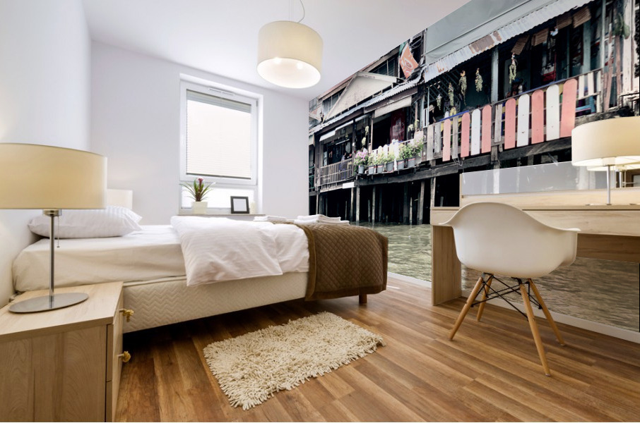 Balconies on the Water Mural print