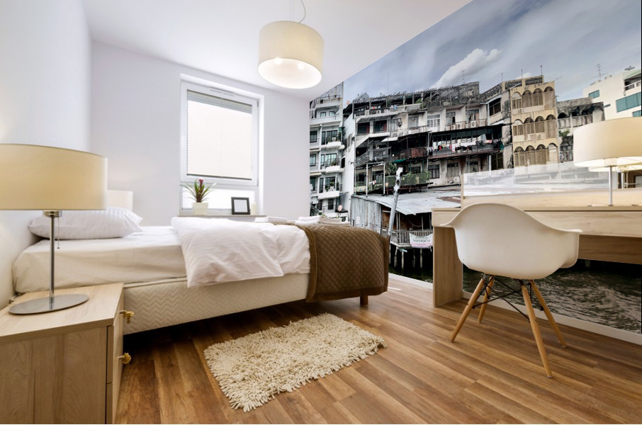 Balconies on the Water 2 Mural print