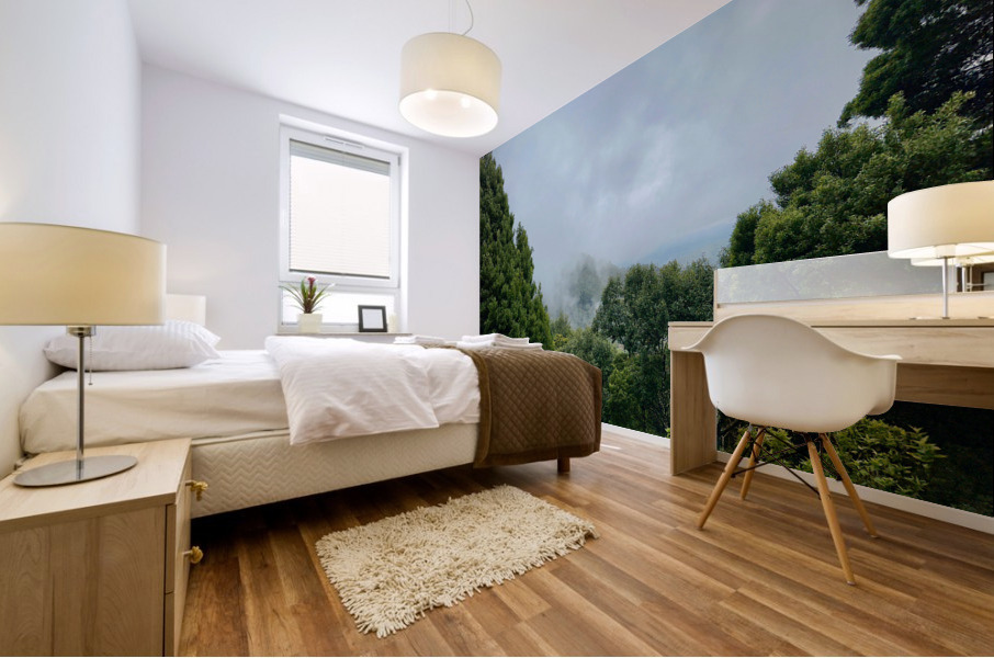 Foggy Forest Mural print