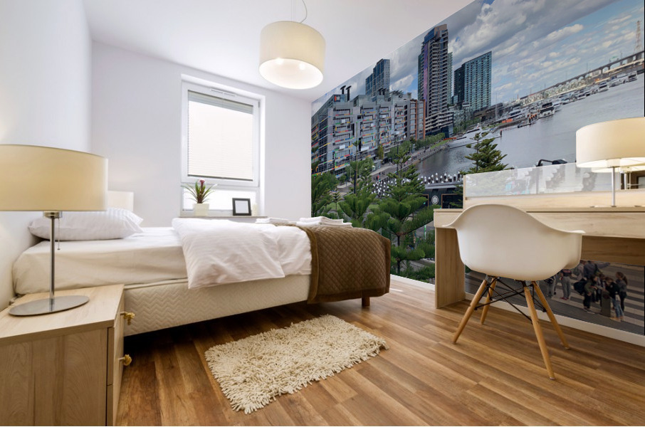 Victoria Harbour in Melbourne 2 Mural print