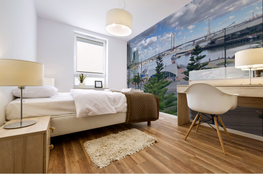 Victoria Harbour in Melbourne 3 Mural print