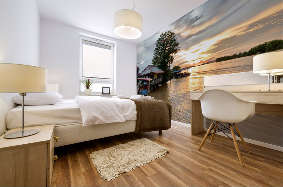 Don Det Sunset Laos Mural print