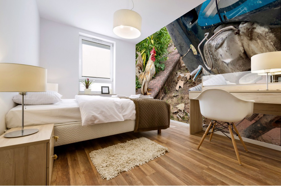 Rooster Bike Mural print