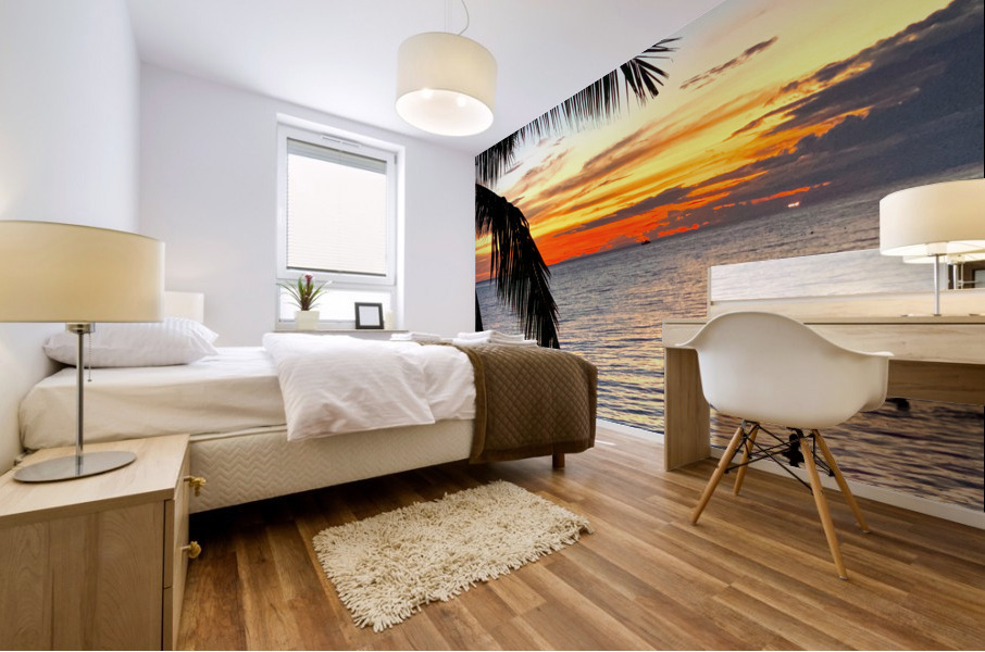 Sunset Bath Mural print