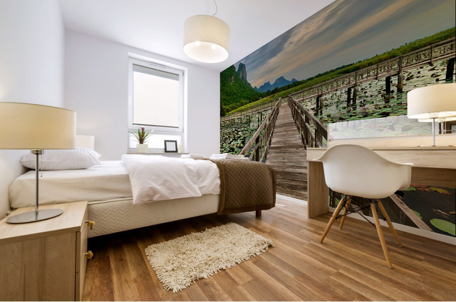 Wooden Walkway Mural print