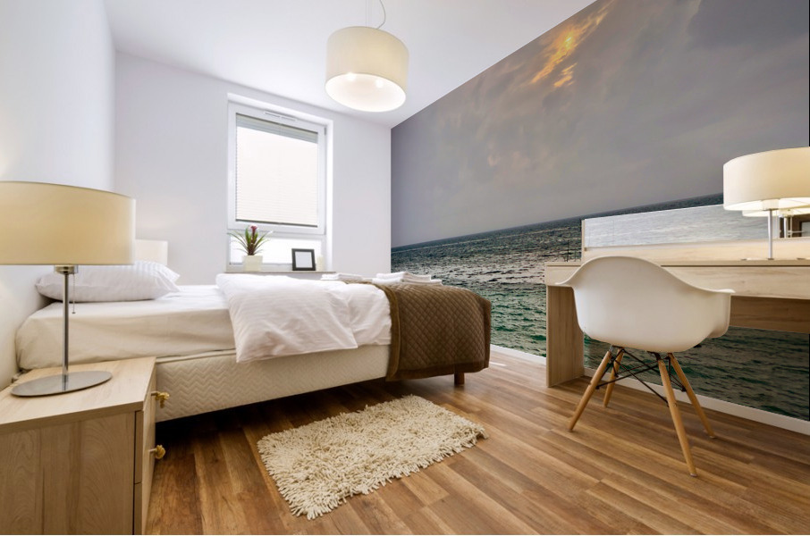 Alone on the Sea Mural print