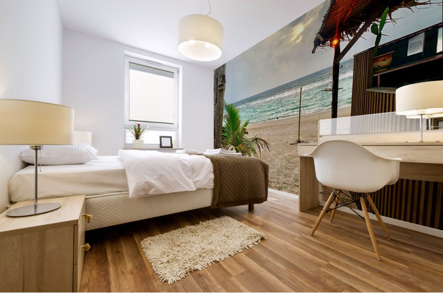 A Peak at the Beach Mural print