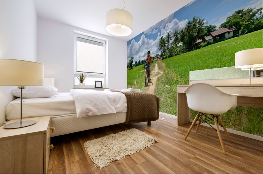 Cycling Back Home Mural print