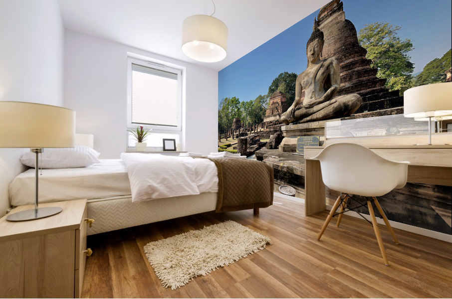 Wat Mahathat Temple Old Sukhothai Thailand 4 Impression murale