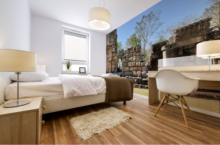 Temple Ruins in Nature Mural print