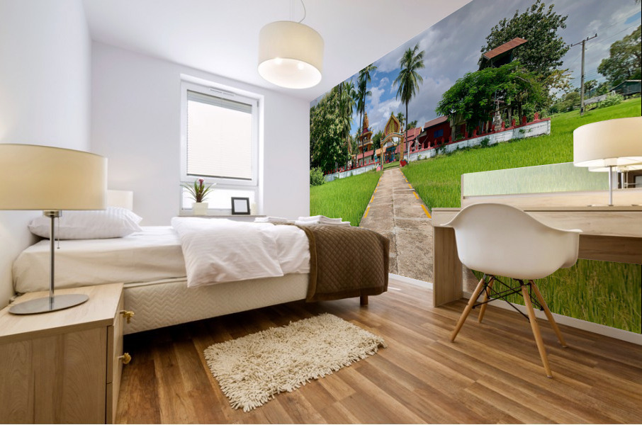 Don Khon Island Temple Laos Mural print