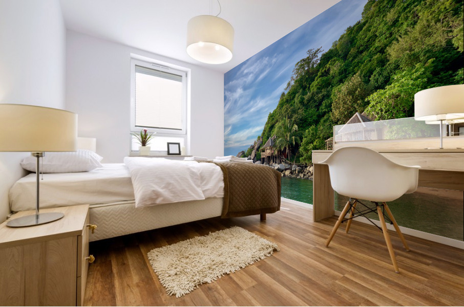 Bungalows on the Coast Mural print