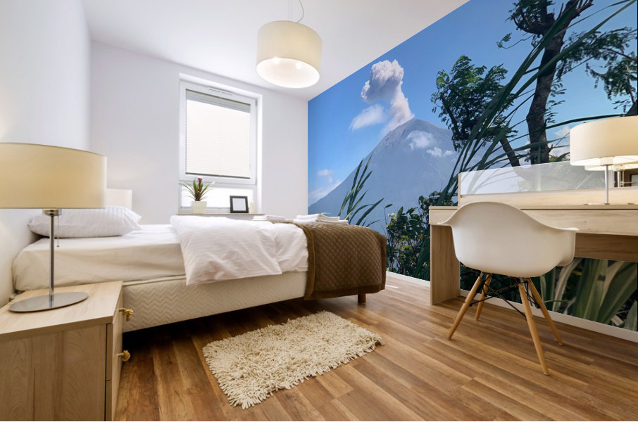 Smoke Out of a Volcano Mural print