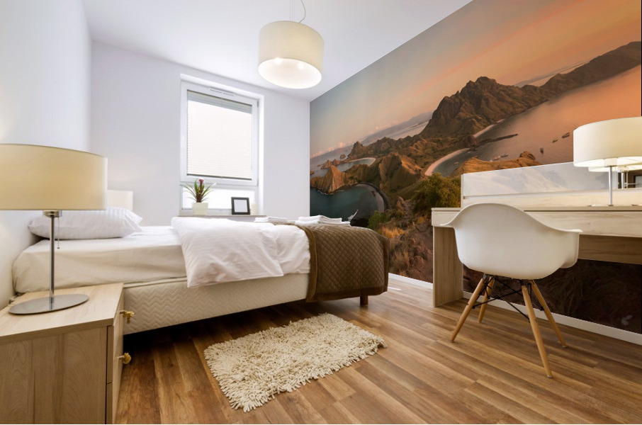 Sunrise on Padar Island Indonesia Mural print