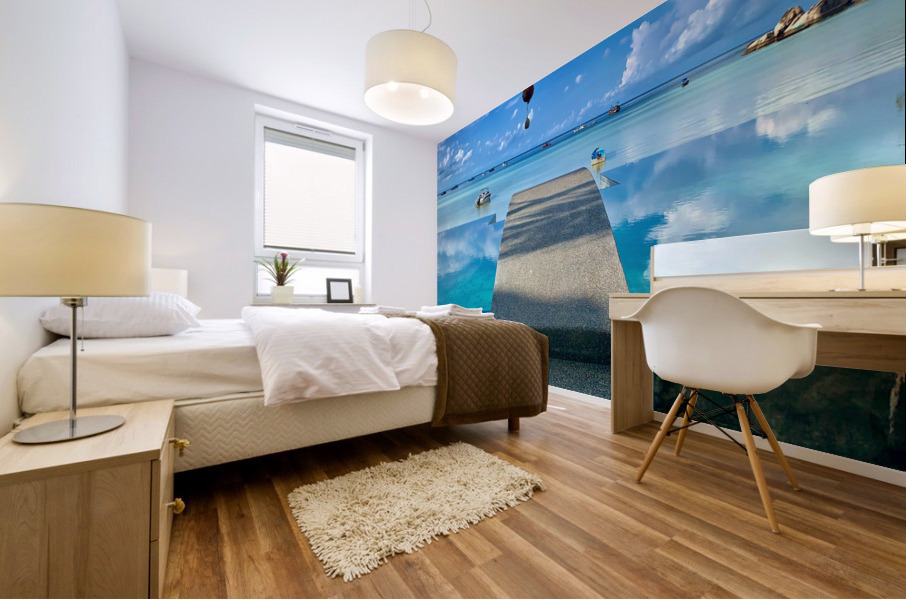 Clouds in the Pool Mural print