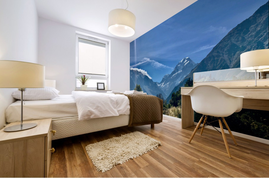 New Zealands Peaks Mural print