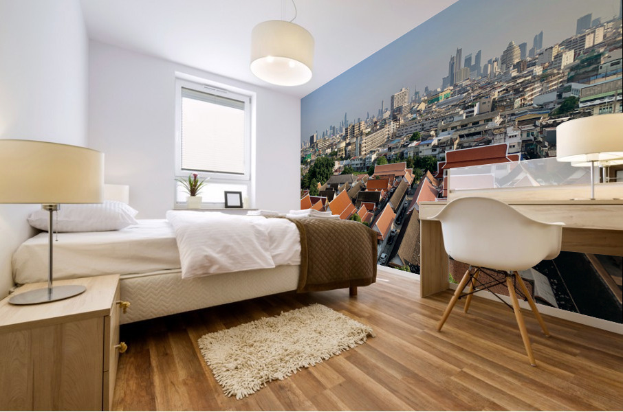 Overview of Bangkok 1 Mural print