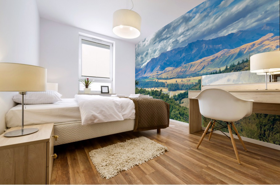 View From Mount Iron New Zealand Mural print