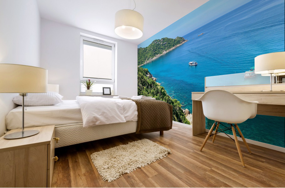 Blue Water in the Bay Mural print
