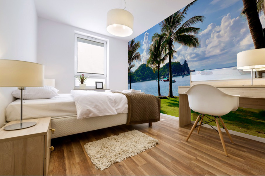 Lay Down on the Grass and Enjoy Mural print