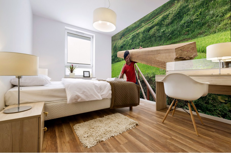 Carry the Log with a Smile Mural print