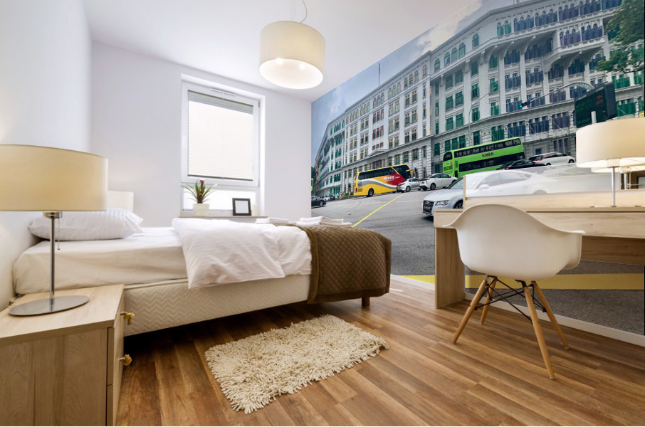 Singapore City Life Mural print