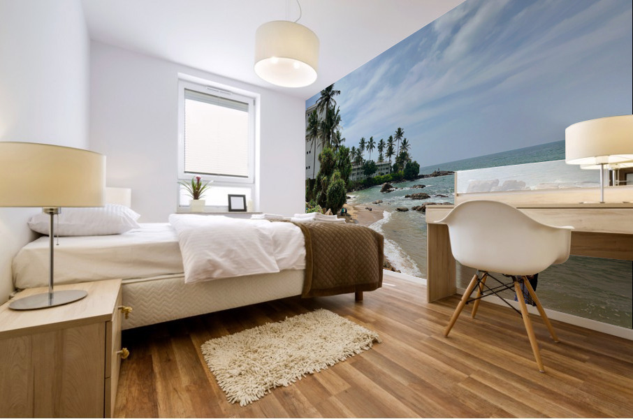 Railroad by the Ocean 2 Mural print