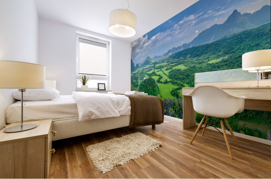 Nam Xay Viewpoint Vang Vieng Laos 3 Mural print