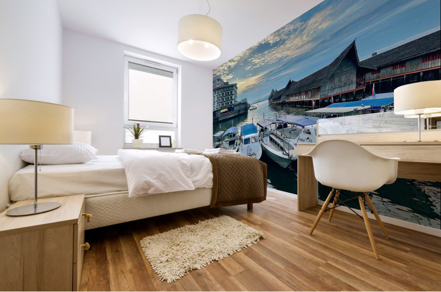 Parked for the Night Mural print